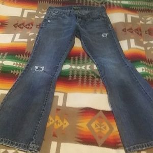 Size 0 low rise flare jeans